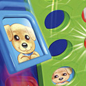 illustration of Game box cover artworked for Four in a Row - Puppies & Kittens edition.