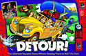 illustration of This game for the DaMert company, called 'Detour!' is an old fashioned fun  family table game.