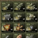 illustration of  Pulp Studios Inc. created a wide variety of icons to represent weapons the user would equip during gameplay. 